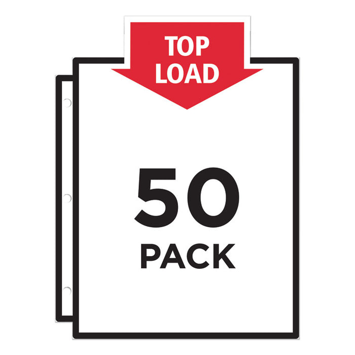 Top-Load Poly Sheet Protector, Super Heavy Gauge, Letter, Diamond Clear, 50/Box