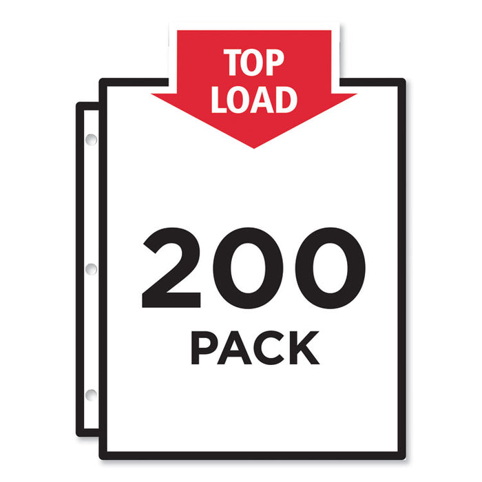 Top-Load Poly Sheet Protectors, Heavy Gauge, Letter, Nonglare, 100/Box