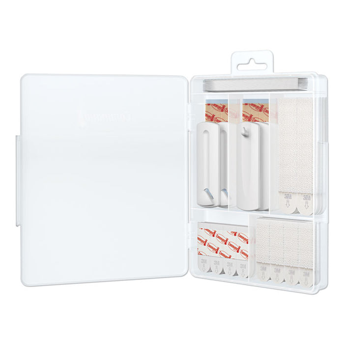 Picture Hanging Kit, White/Clear, Assorted Sizes, 38 Pieces/Pack