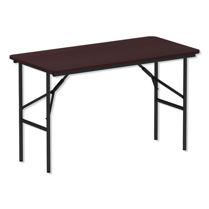 Wood Folding Table, Rectangular, 48w x 23 7/8d x 29h, Mahogany