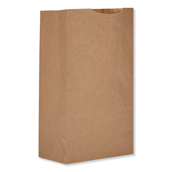 Grocery Paper Bags, 52 lbs Capacity, #2, 8.13"w x 4.25"d x 9.75"h, Kraft, 500 Bags
