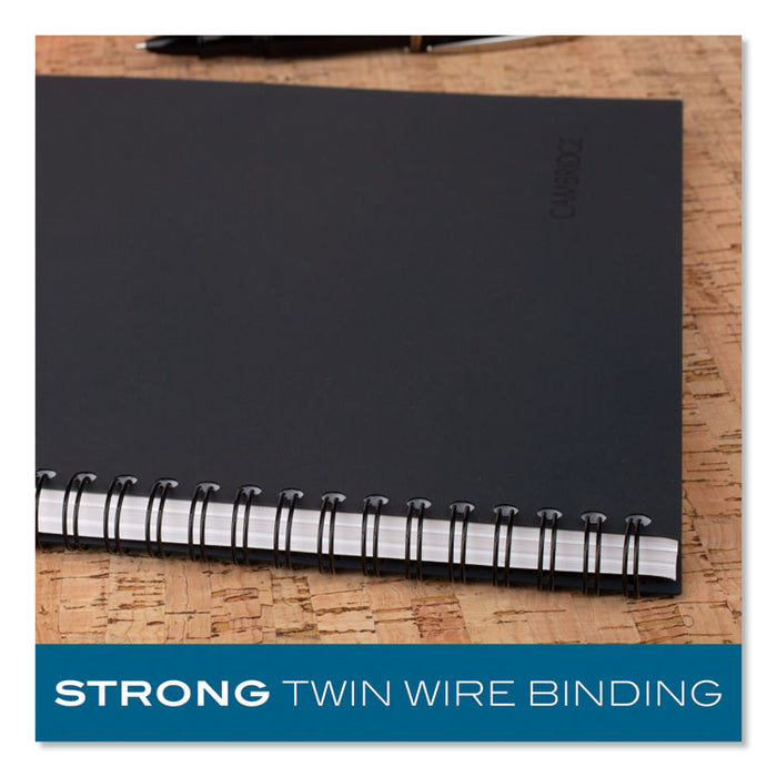 Wirebound Guided Business Notebook, QuickNotes, Dark Gray, 11 x 8.5, 80 Sheets