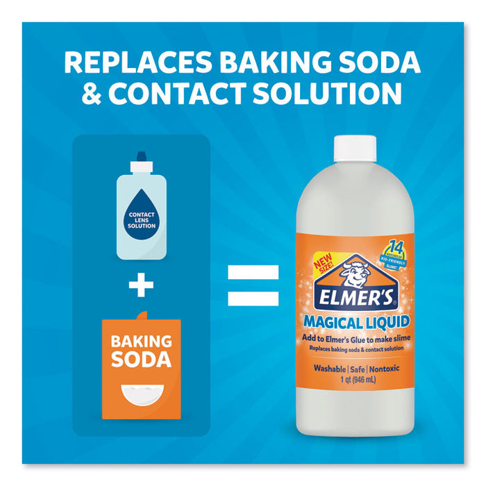 Glue Slime Magical Liquid Activator Solution, 32 oz, Dries Clear