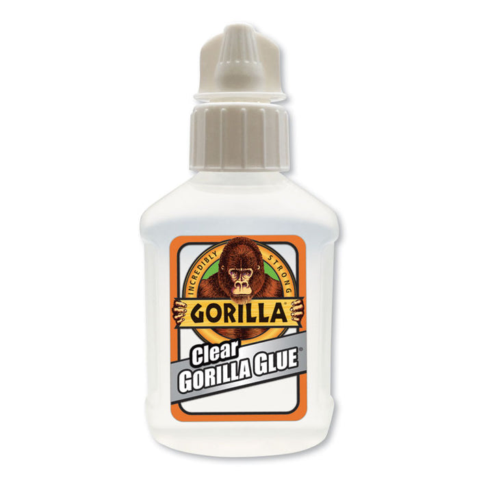 Clear Gorilla Glue, 1.75 oz, Dries Clear, 4/Pack