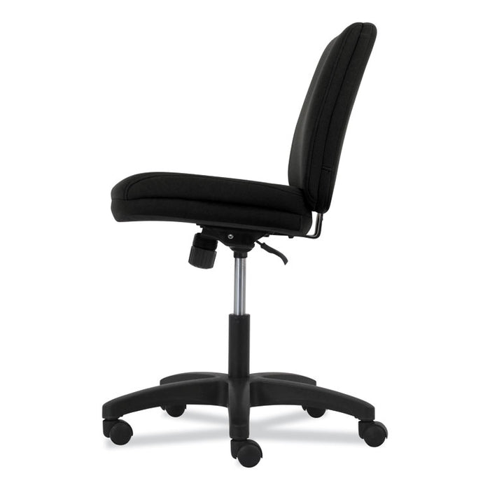 Network Low-Back Armless Chair, 18.7" x 16.5" x 21.5", Supports up to 250 lbs., Black Seat/Back and Base