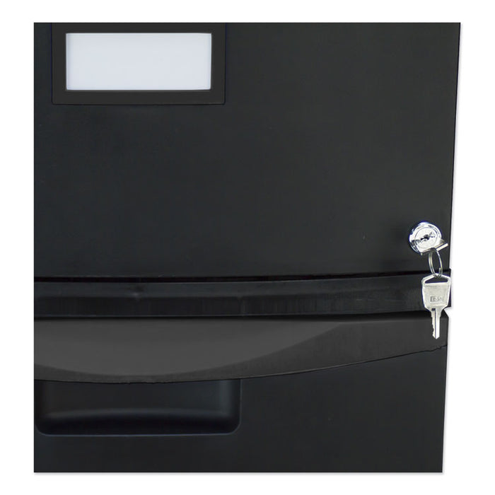 Single-Drawer Mobile Filing Cabinet, 14.75w x 18.25d x 12.75h, Black