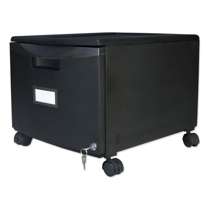 Single-Drawer Mobile Filing Cabinet, 14.75w x 18.25d x 12.75h, Black
