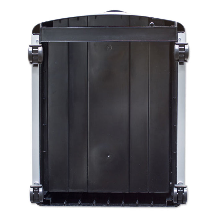 Two-Drawer Mobile Filing Cabinet with Metal Siding, 19w x 15d x 23h, Silver/Black