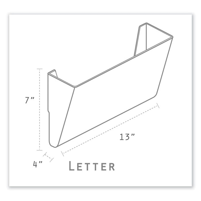 Wall File, Letter, 13 x 7, Single Pocket, Smoke