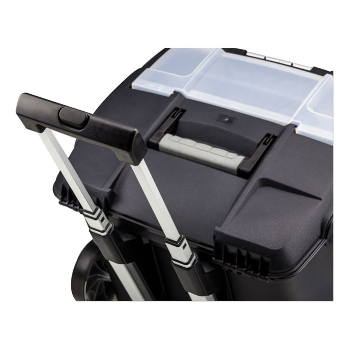 Premium File Cart, 15w x 16.38d x 14.25 to 30h, Black
