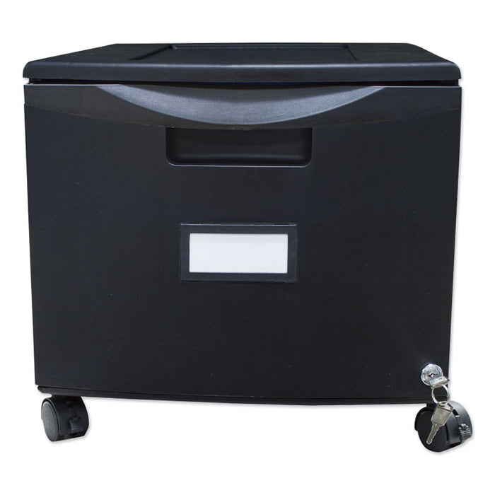 Single-Drawer Mobile Filing Cabinet, 14.75w x 18.25d x 12.75h, Black