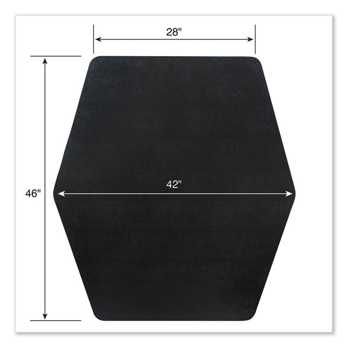 Game Zone Chair Mat, For Hard Floor/Medium Pile Carpet, 42 x 46, Black