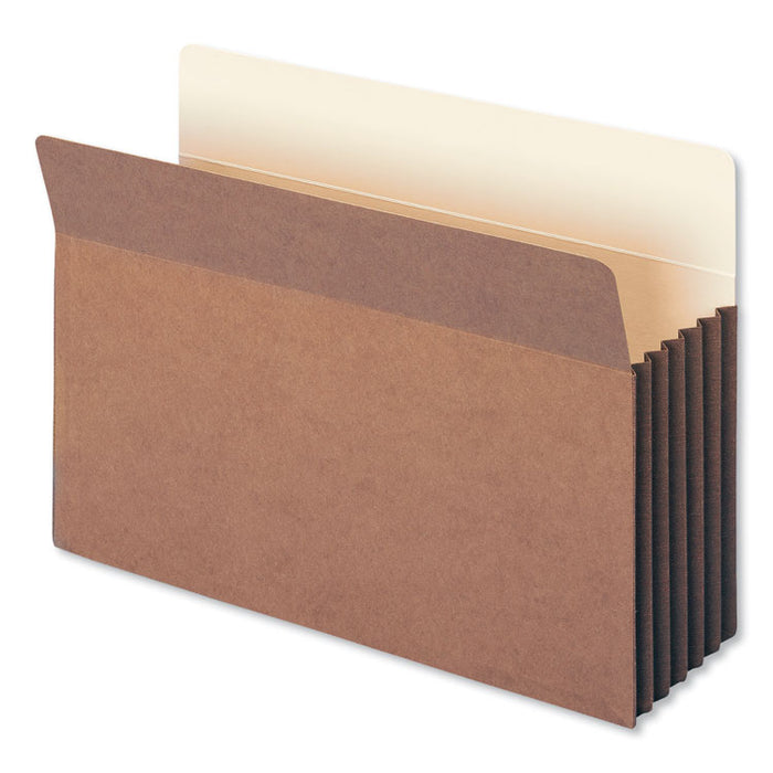 Redrope Drop-Front File Pockets w/ Fully Lined Gussets, 5.25" Expansion, Legal Size, Redrope, 10/Box