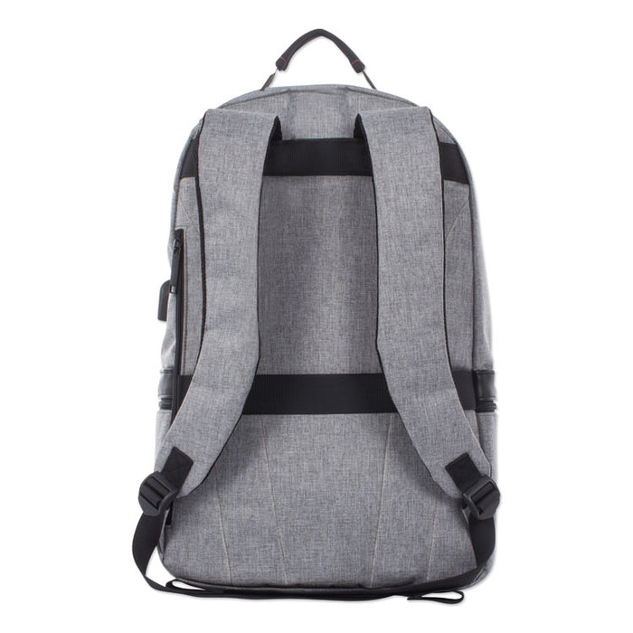 Sterling Slim Business Backpack, Holds Laptops 15.6", 5.5" x 5.5" x 18", Gray