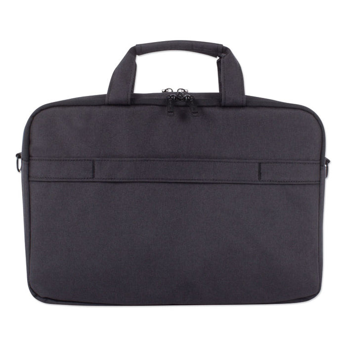 Cadence 2 Section Briefcase, Fits Devices Up to 15.6", Polyester, 4.5 x 4.5 x 16, Charcoal