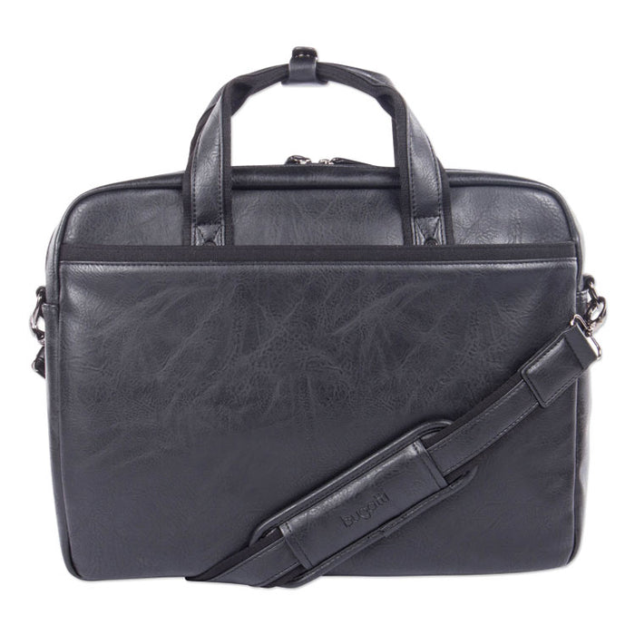 Valais Executive Briefcase, Fits Devices Up to 15.6", Leather, 4.75 x 4.75 x 11.5, Black