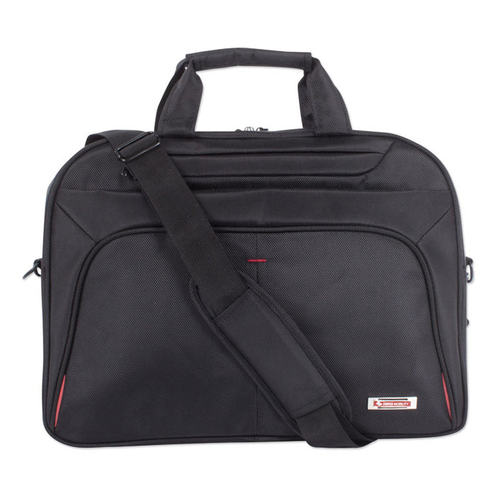 Purpose Slim Executive Briefcase, Hold Laptops 15.6", 2.5" x 2.5" x 12", Black