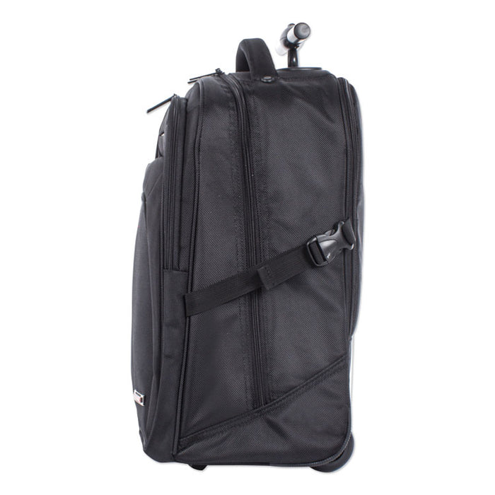Purpose Overnight Backpack On Wheels, 11" x 11" x 21.5", Black