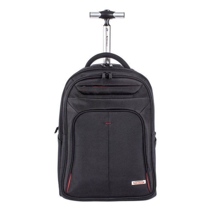 Purpose Overnight Backpack On Wheels, 11" x 11" x 21.5", Black