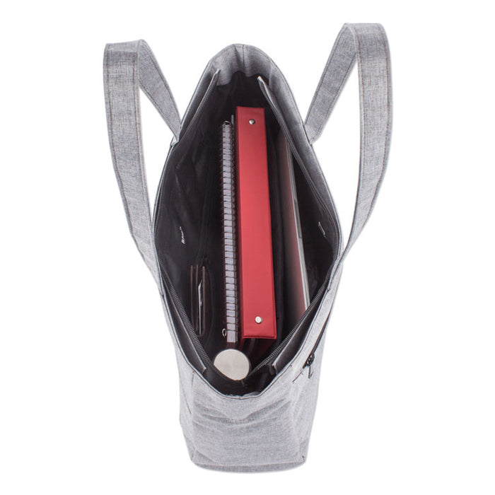 Sterling Ladies Tote Bag, Holds Laptops 15.6", 5.25" x 5.25" x 13.25", Gray