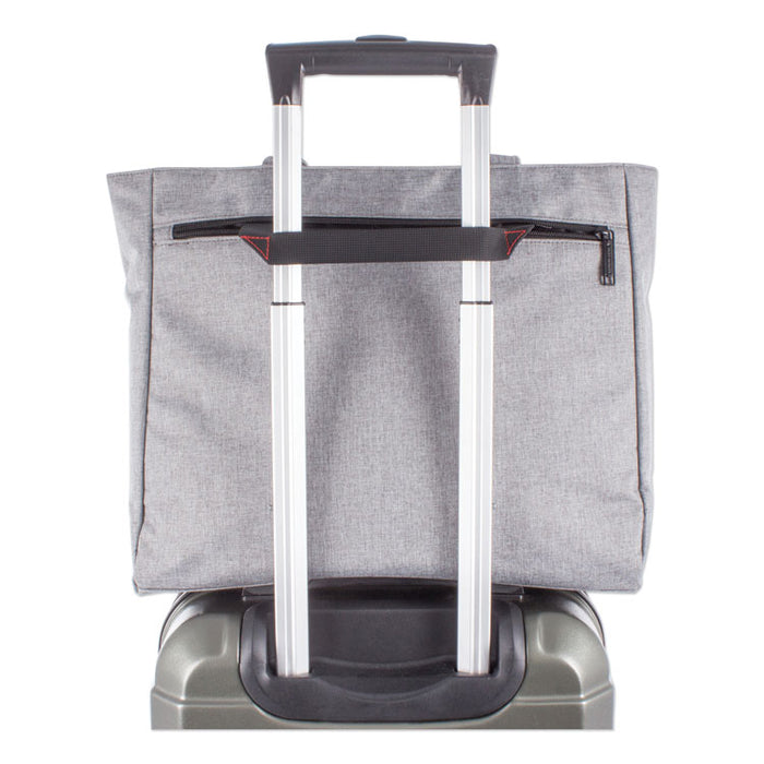 Sterling Ladies Tote Bag, Holds Laptops 15.6", 5.25" x 5.25" x 13.25", Gray