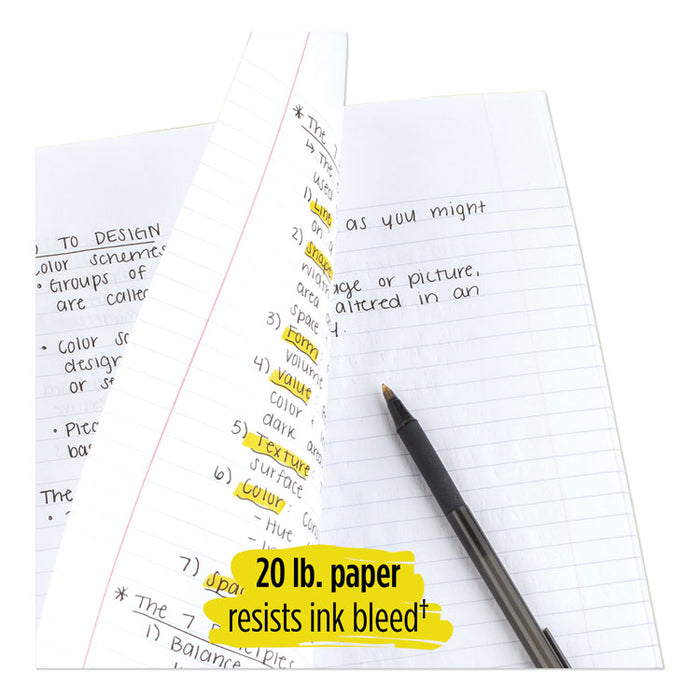 Reinforced Filler Paper, 3-Hole, 8.5 x 11, College Rule, 100/Pack