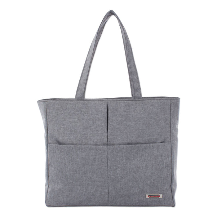 Sterling Ladies Tote Bag, Holds Laptops 15.6", 5.25" x 5.25" x 13.25", Gray