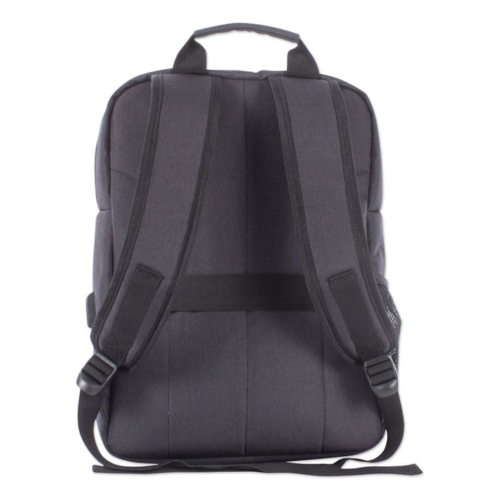Cadence Slim Business Backpack, Holds Laptops 15.6", 4.5" x 4.5" x 17", Charcoal