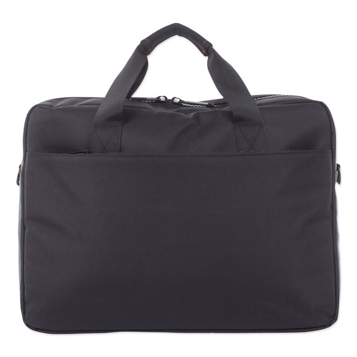 Stride Executive Briefcase, Fits Devices Up to 15.6", Polyester, 4 x 4 x 11.5, Black