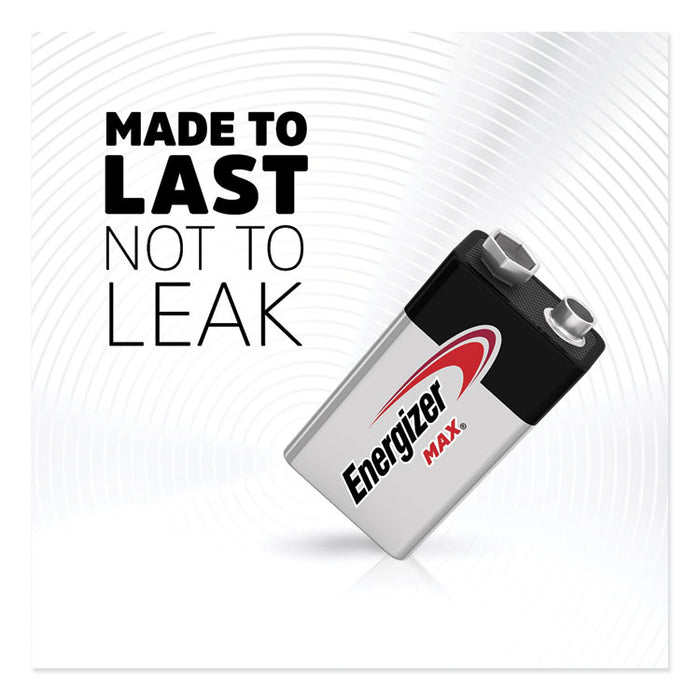 MAX Alkaline 9V Batteries, 2/Pack