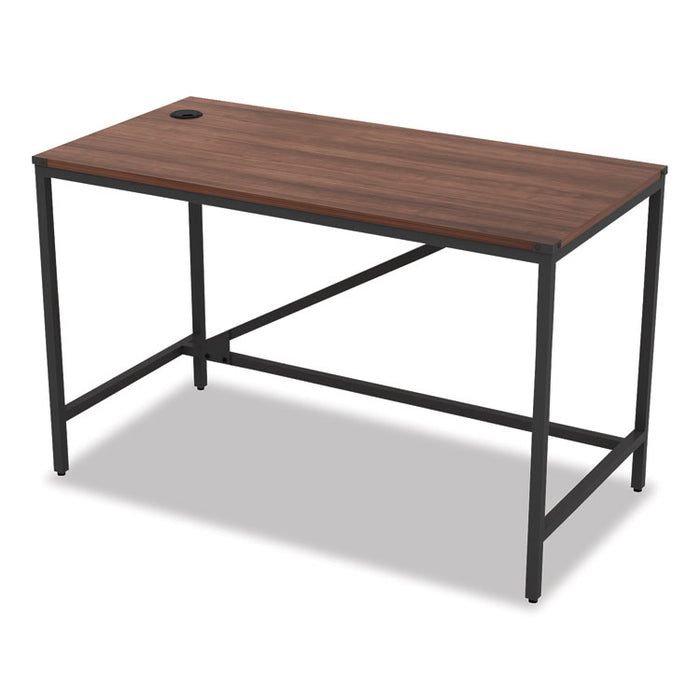 Industrial Series Table Desk, 47.25w x 23.63d x 29.5h, Modern Walnut