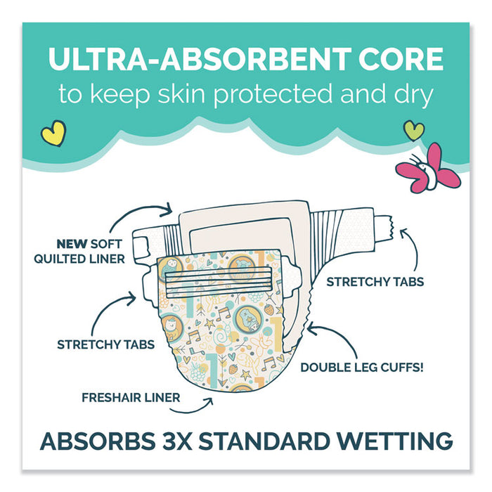 Free and Clear Baby Diapers, Size 4, 22 lbs to 32 lbs, 108/Carton