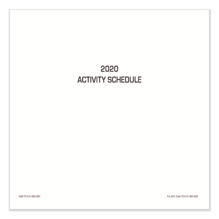 7540016650581 Activity Schedule, 11 x 9, 2020, 10/Pack
