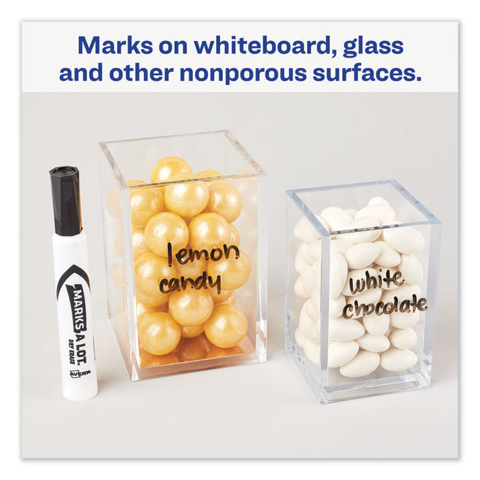 MARKS A LOT Desk-Style Dry Erase Marker Value Pack, Broad Chisel Tip, Black, 36/Pack (98207)
