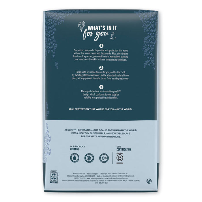 Chlorine-Free Maxi Pads, Regular, 24/Pack, 12 Packs/Carton