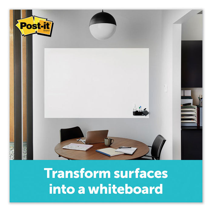 Dry Erase Surface with Adhesive Backing, 96" x 48", White