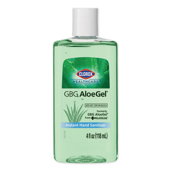 GBG AloeGel Instant Hand Sanitizer, 4 oz Bottle, 24/Carton