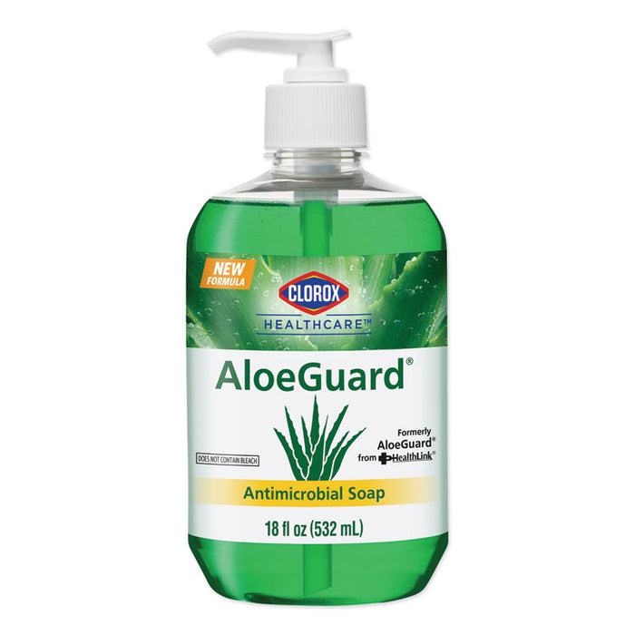 AloeGuard® Antimicrobial Soap, Aloe Scent, 18 oz Pump Bottle, 12/Carton