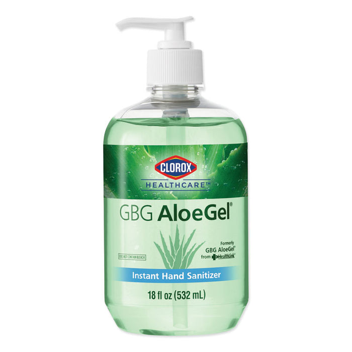 GBG AloeGel Instant Hand Sanitizer, 18 oz Bottle, 12/Carton