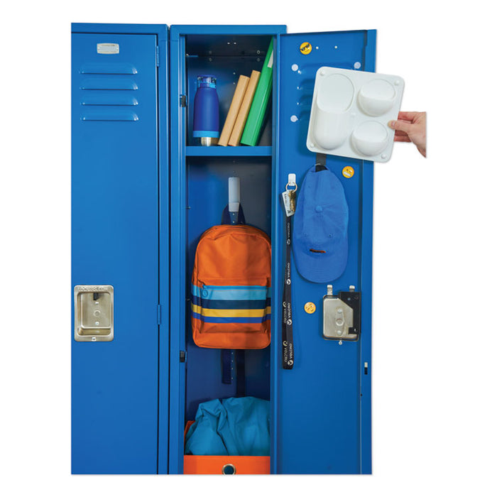 Sticky-Back Fasteners, Removable Adhesive, 0.75" dia, White, 200/Box