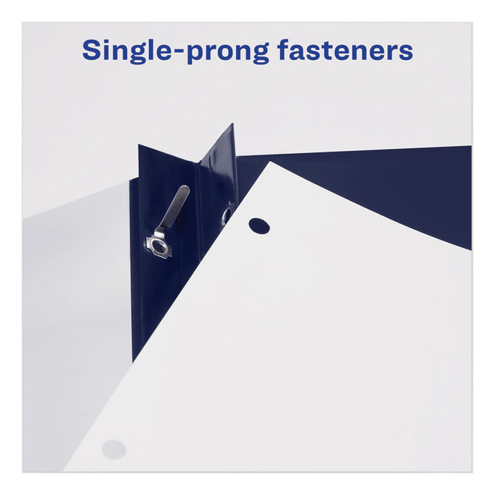 Durable Clear Front Report Cover, Prong Fastener, 0.13" Capacity, 8.5 x 11, Clear/Blue, 25/Box