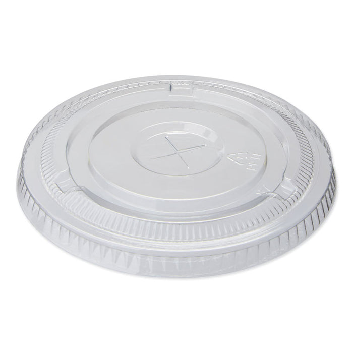 Cold Drink Cup Lids, Fits 16 oz Plastic Cold Cups, Clear, 100/Sleeve, 10 Sleeves/Carton