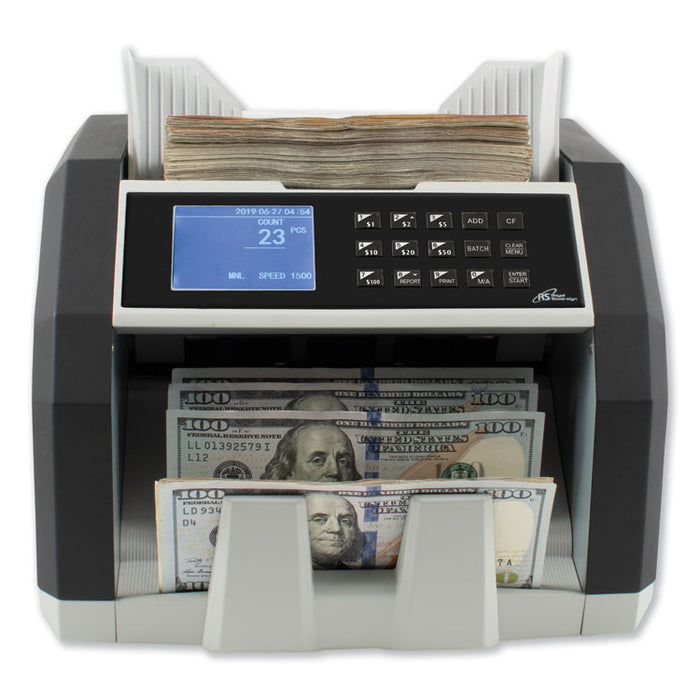 Front Load Bill Counter w/ Value Counting/Counterfeit Detection, 1500 Bills/Min