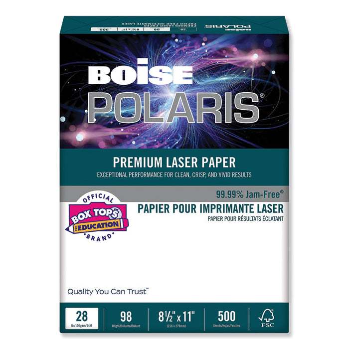 POLARIS Premium Laser Paper, 98 Bright, 28lb, 8.5 x 11, White, 500/Ream
