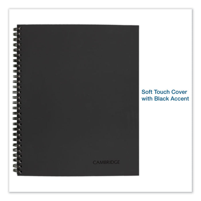 Wirebound Business Notebook Plus Pack, Wide/Legal Rule, Black, 11 x 8.88, 80 Sheets, 2/Pack