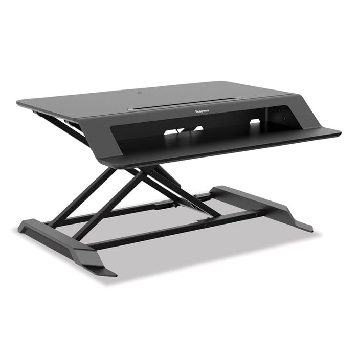 Lotus LT Sit-Stand Workstation, 34.38" x 28.38" x 7.62", Black