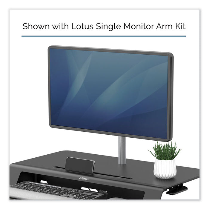 Lotus LT Sit-Stand Workstation, 34.38" x 28.38" x 7.62", Black