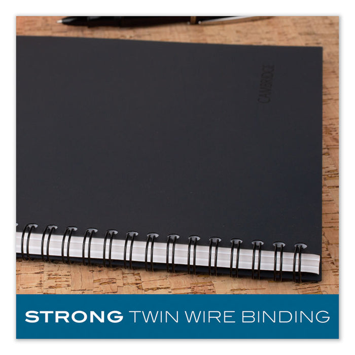 Wirebound Business Notebook Plus Pack, Wide/Legal Rule, Black, 11 x 8.88, 80 Sheets, 2/Pack