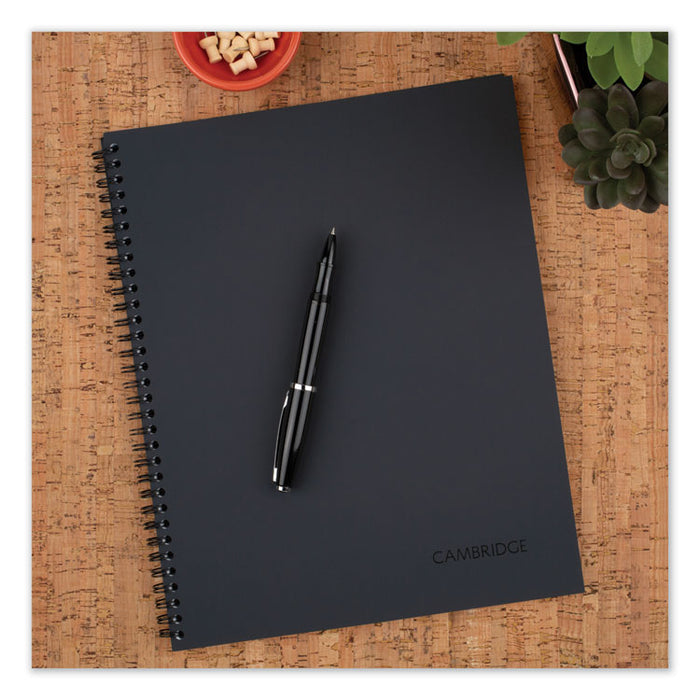 Wirebound Business Notebook Plus Pack, Wide/Legal Rule, Black, 11 x 8.88, 80 Sheets, 2/Pack