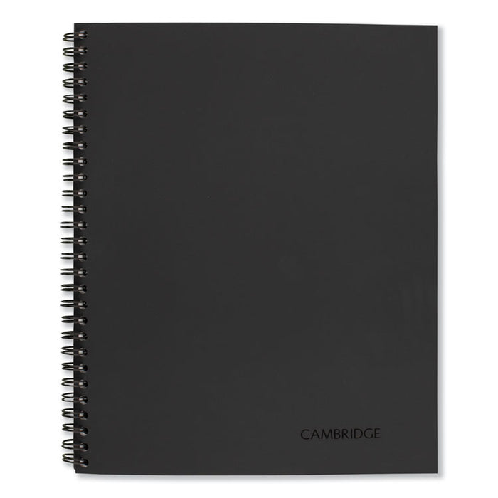 Wirebound Business Notebook, Wide/Legal Rule, Black Cover, 9.5 x 6.68, 80 Sheets